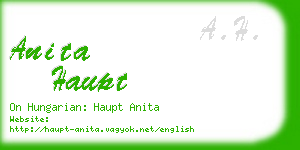anita haupt business card